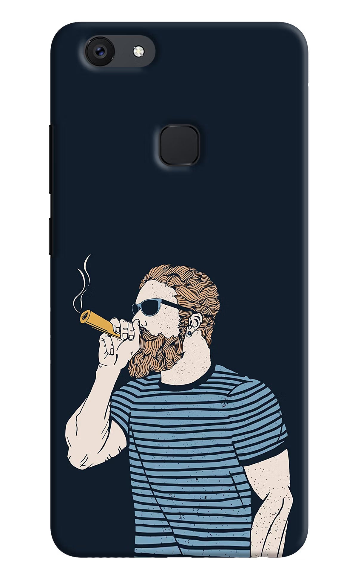 Smoking Vivo V7 plus Hard Case Back Cover by Casekaro