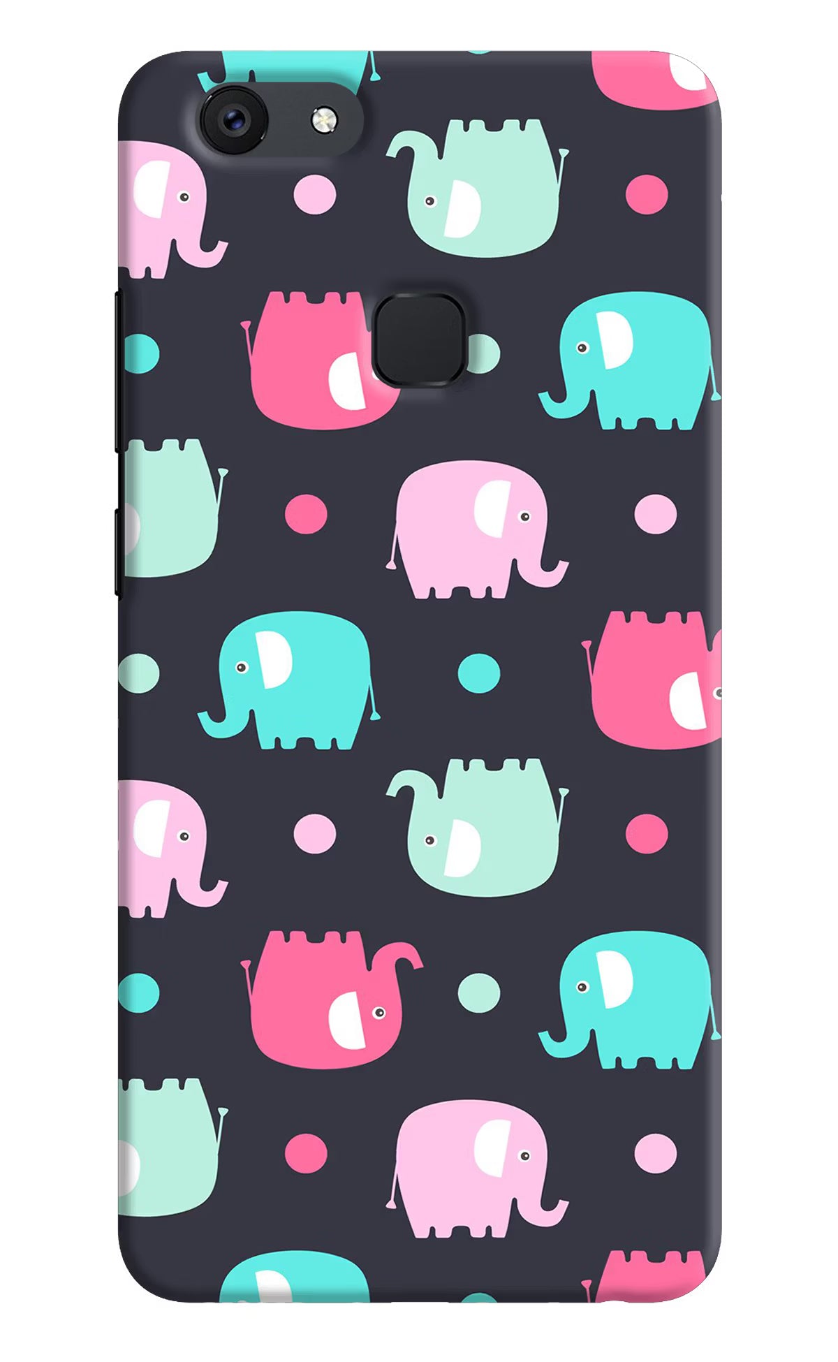 Elephants Vivo V7 plus Hard Case Back Cover by Casekaro