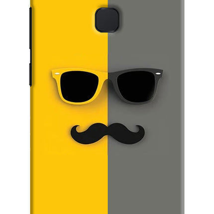 Sunglasses with Mustache Vivo V7 plus Hard Case Back Cover by Casekaro