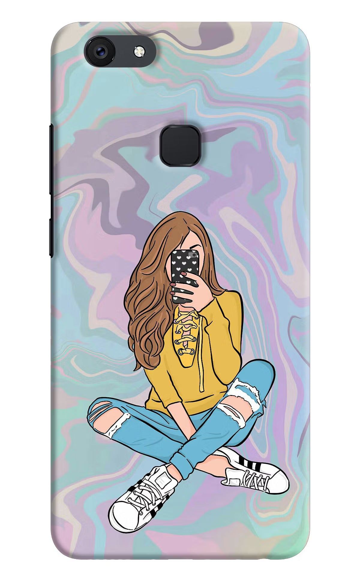 Selfie Girl Vivo V7 plus Hard Case Back Cover by Casekaro