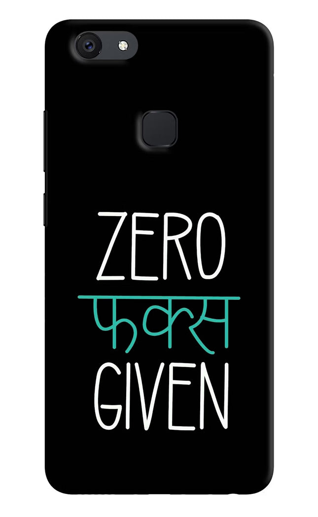 Zero Fucks Given Vivo V7 plus Hard Case Back Cover by Casekaro