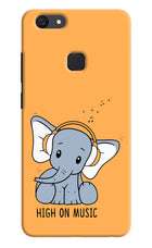 High On Music Vivo V7 plus Hard Case Back Cover by Casekaro