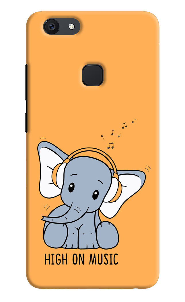 High On Music Vivo V7 plus Hard Case Back Cover by Casekaro