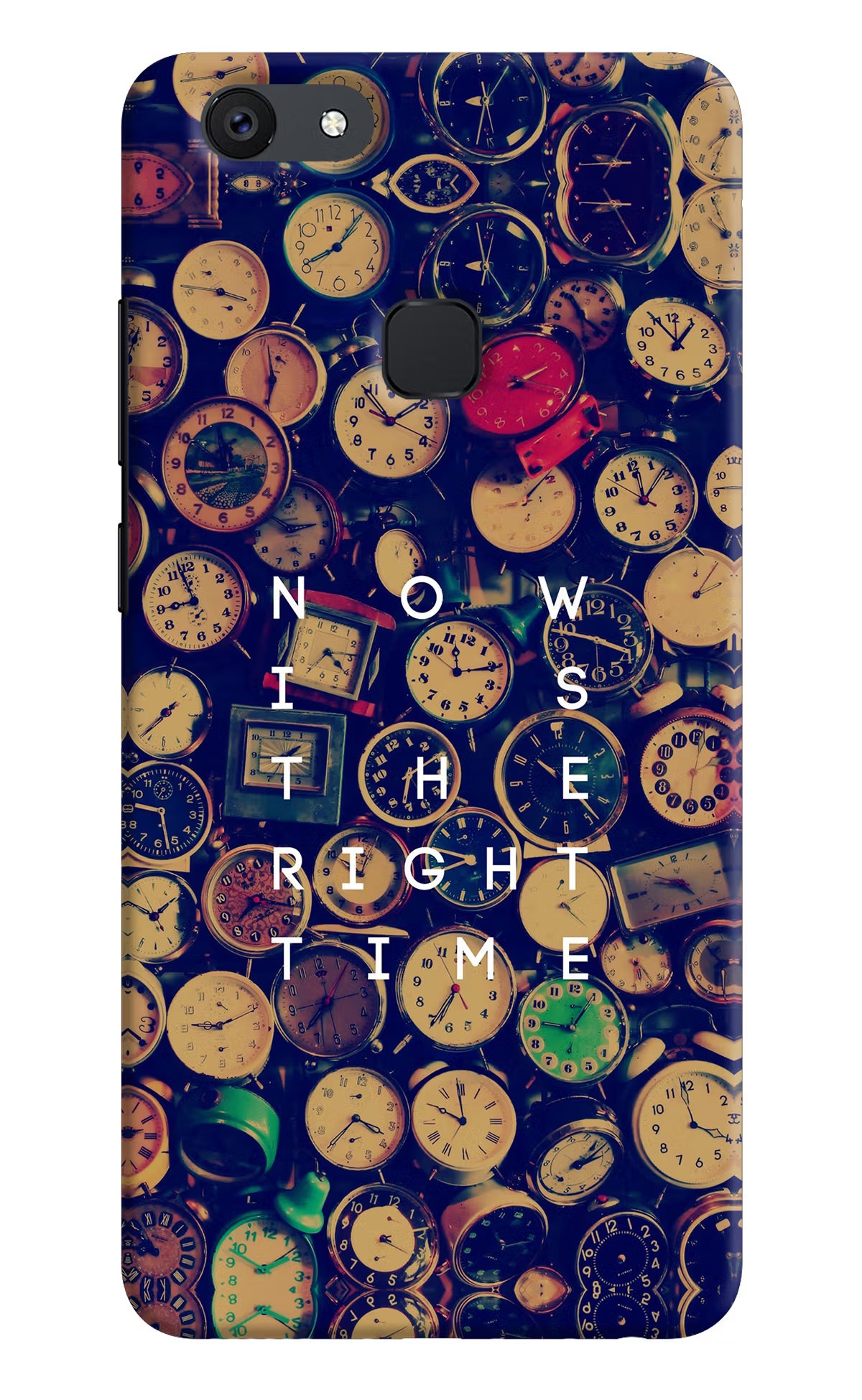 Now is the Right Time Quote Vivo V7 plus Hard Case Back Cover by Casekaro