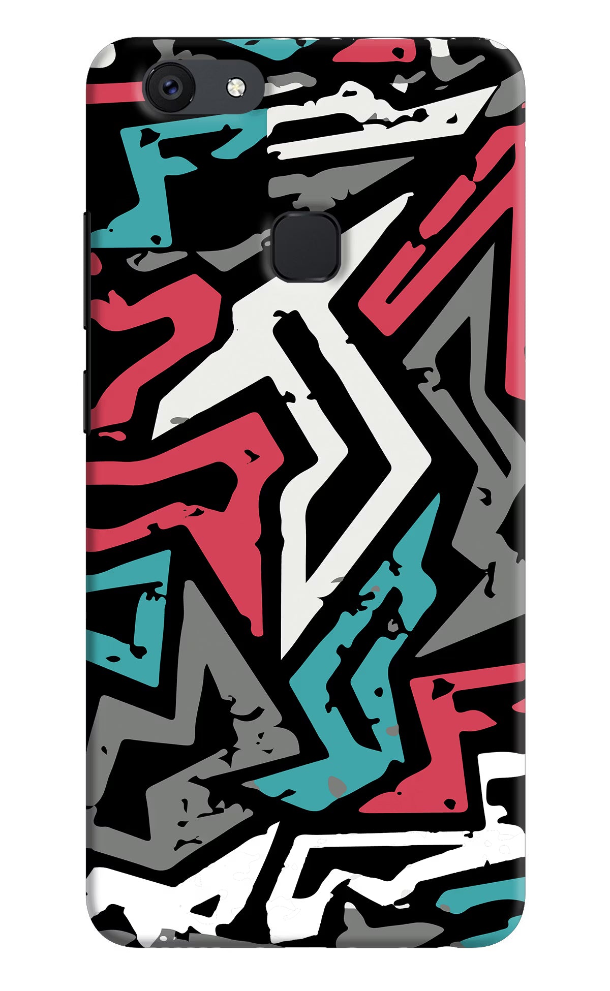 Geometric Graffiti Vivo V7 plus Hard Case Back Cover by Casekaro