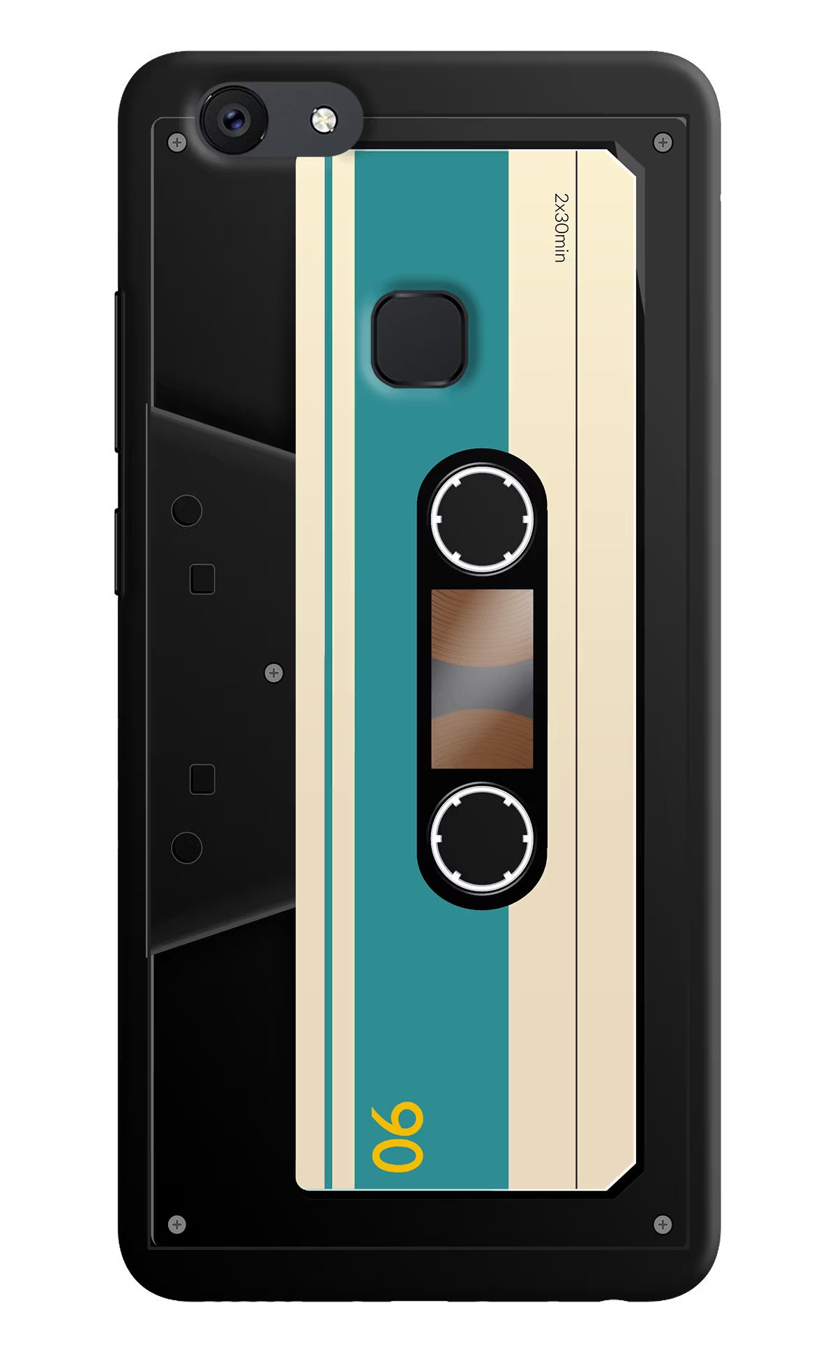 Cassette Vivo V7 plus Hard Case Back Cover by Casekaro