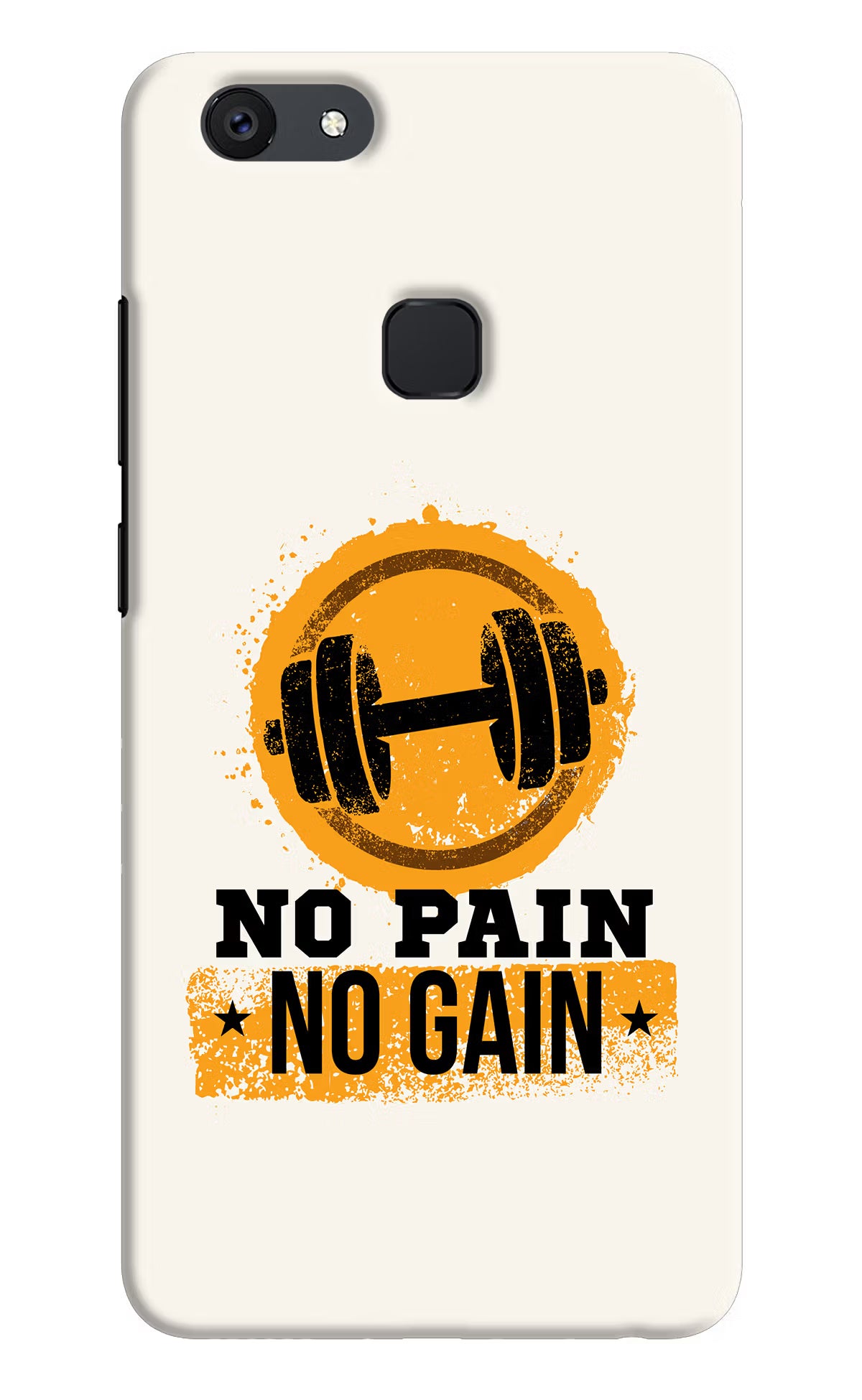 No Pain No Gain Vivo V7 plus Hard Case Back Cover by Casekaro