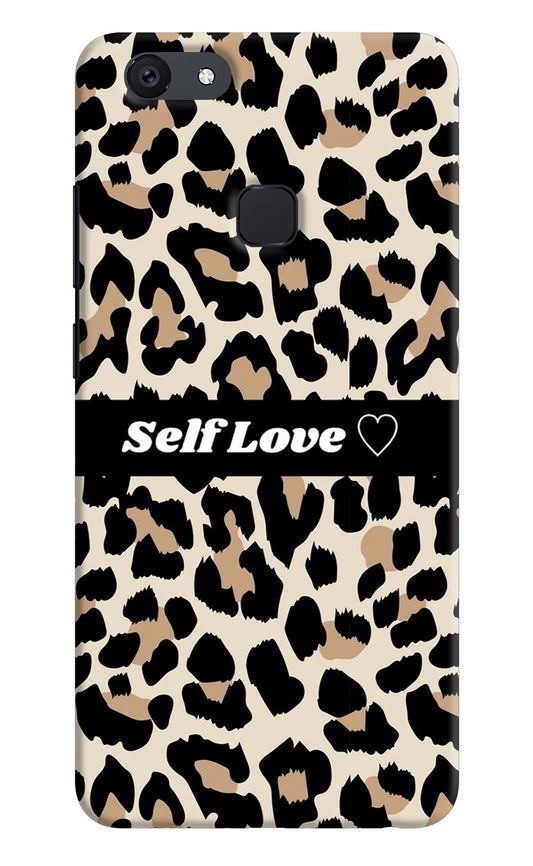 Leopard Print Self Love Vivo V7 plus Hard Case Back Cover by Casekaro