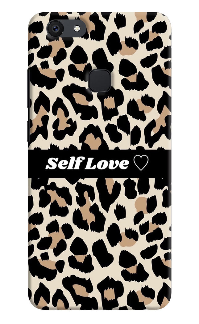 Leopard Print Self Love Vivo V7 plus Hard Case Back Cover by Casekaro