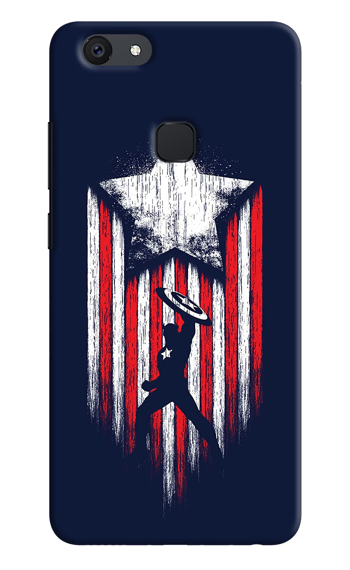 Captain America Marvel Art Vivo V7 plus Hard Case Back Cover by Casekaro