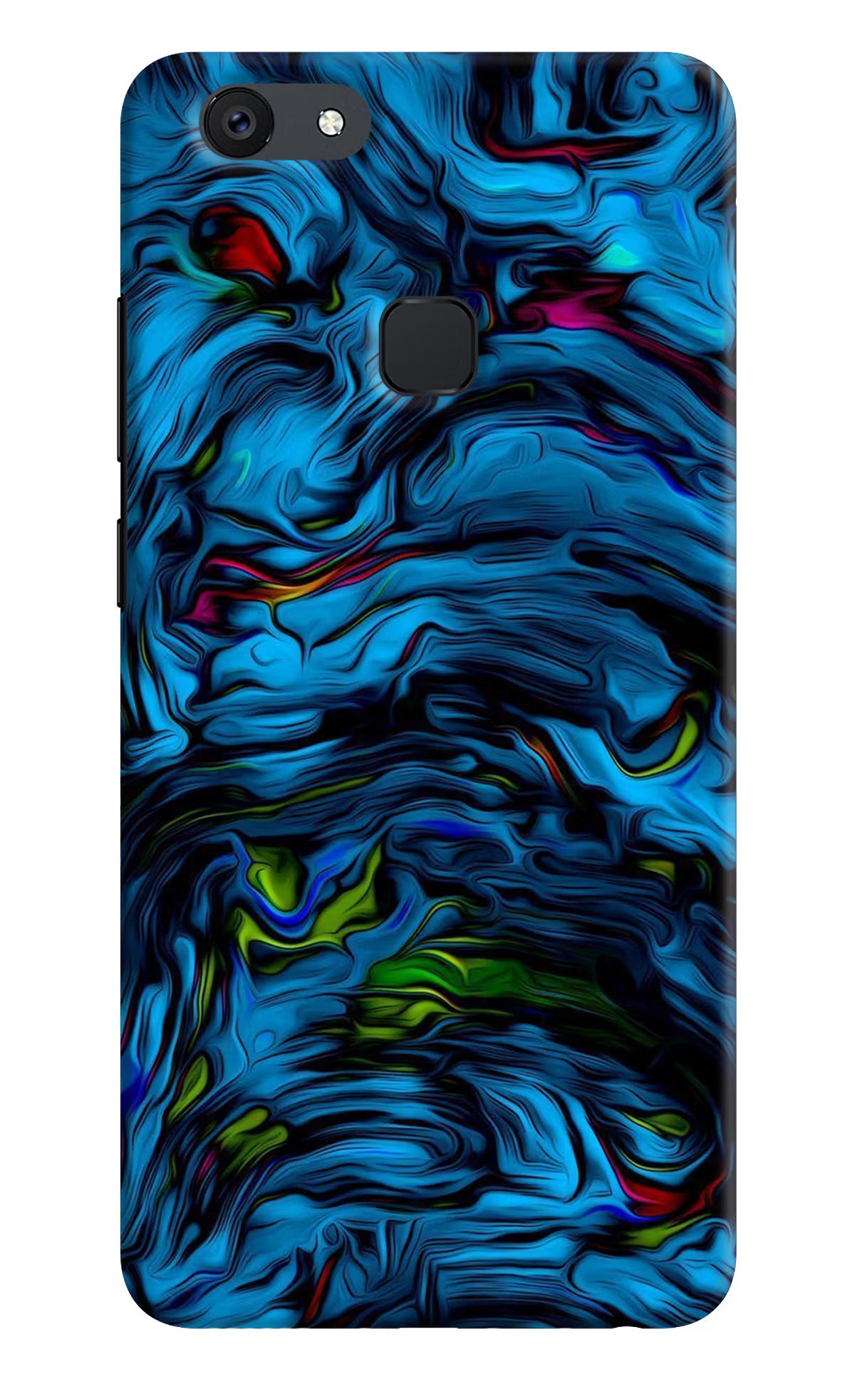 Dark Blue Abstract Vivo V7 plus Hard Case Back Cover by Casekaro