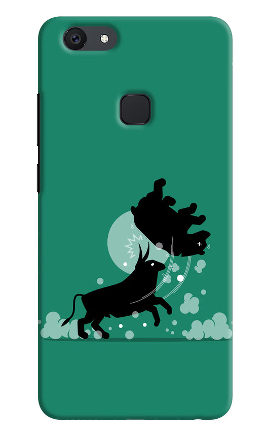 Bull Conqueror Vivo V7 plus Hard Case Back Cover by Casekaro