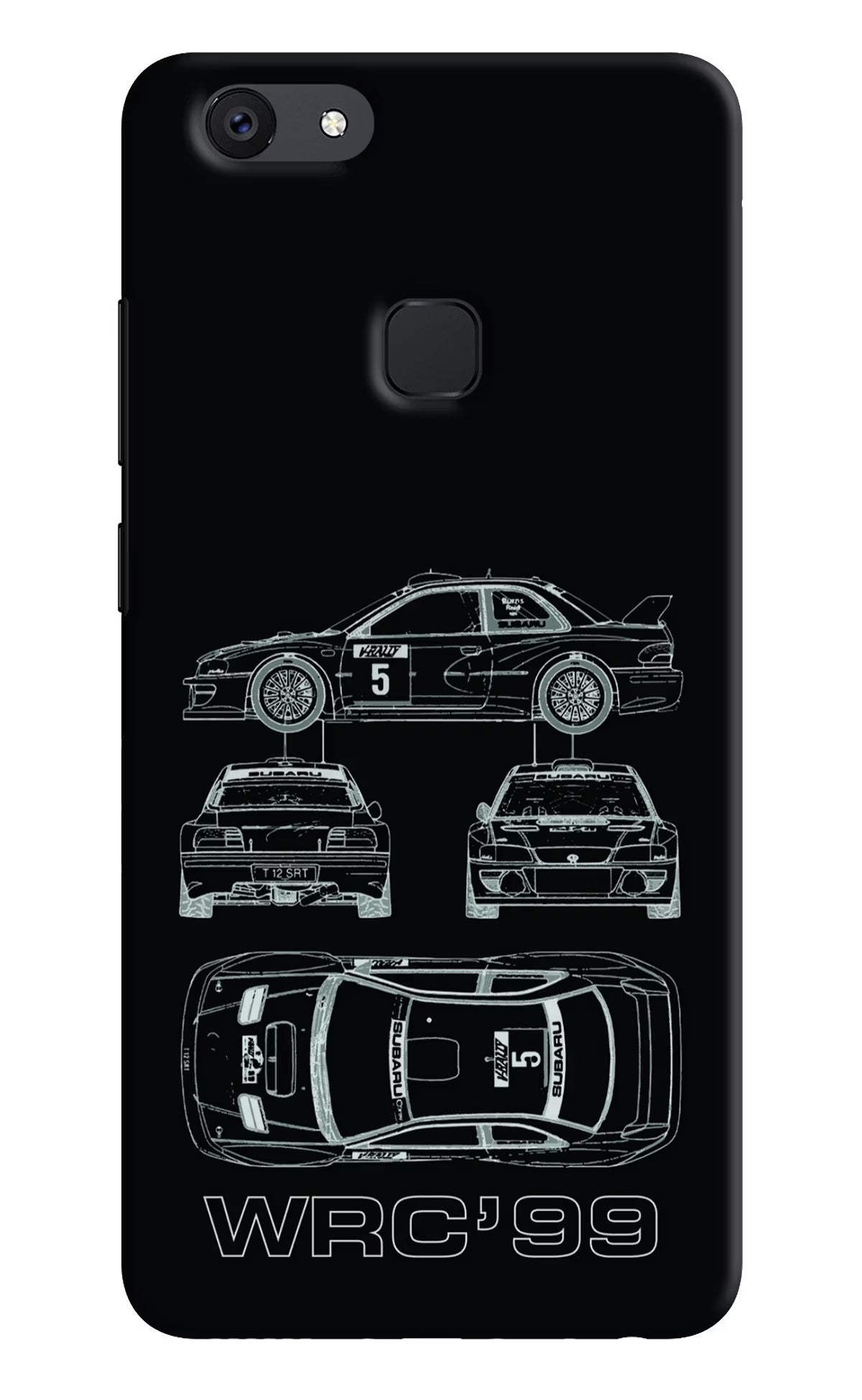 WRC'99 Vivo V7 plus Hard Case Back Cover by Casekaro
