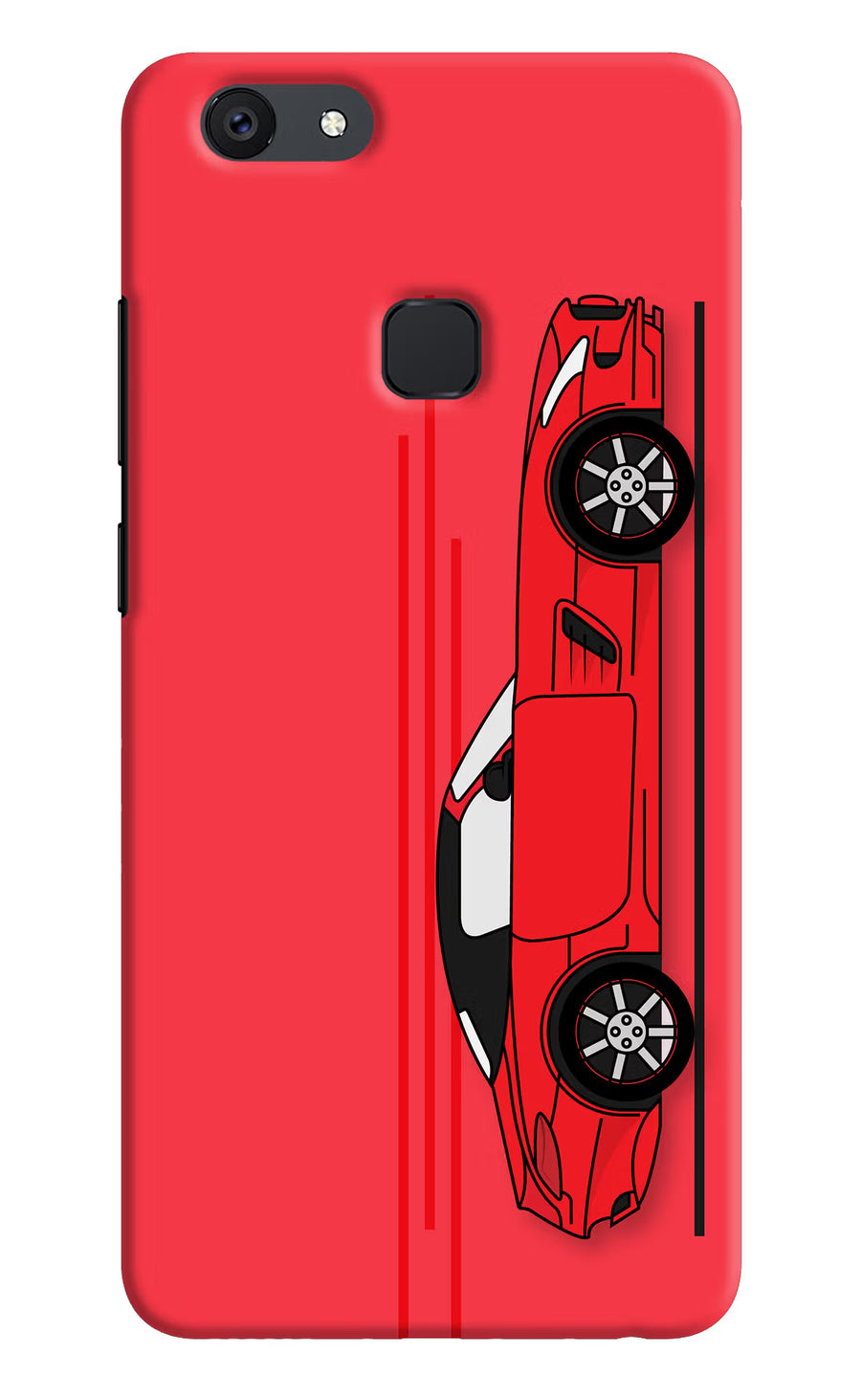 Red Velocity Vivo V7 plus Back Cover, Hard case