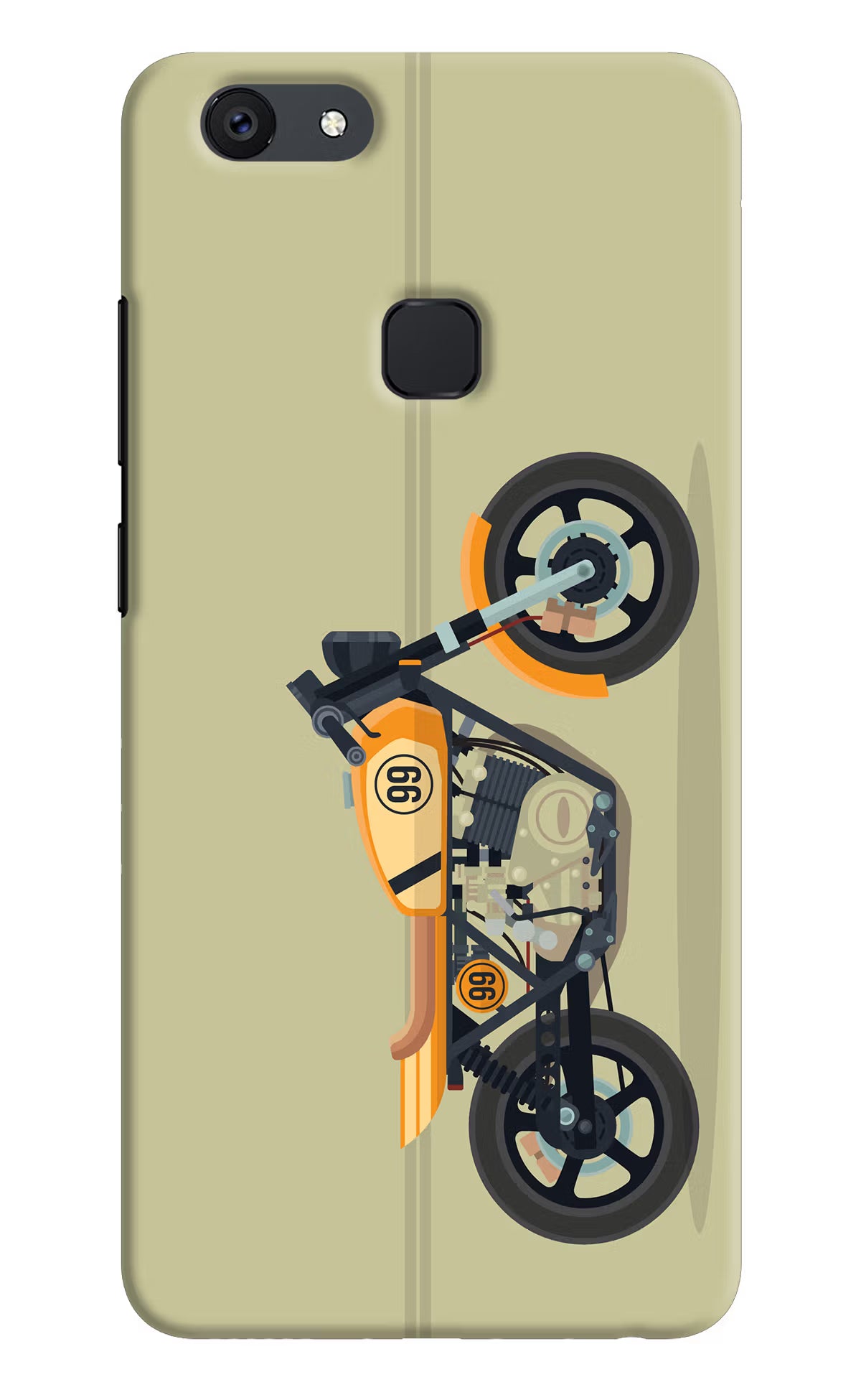 Vertical Speedster Vivo V7 plus Hard Case Back Cover by Casekaro
