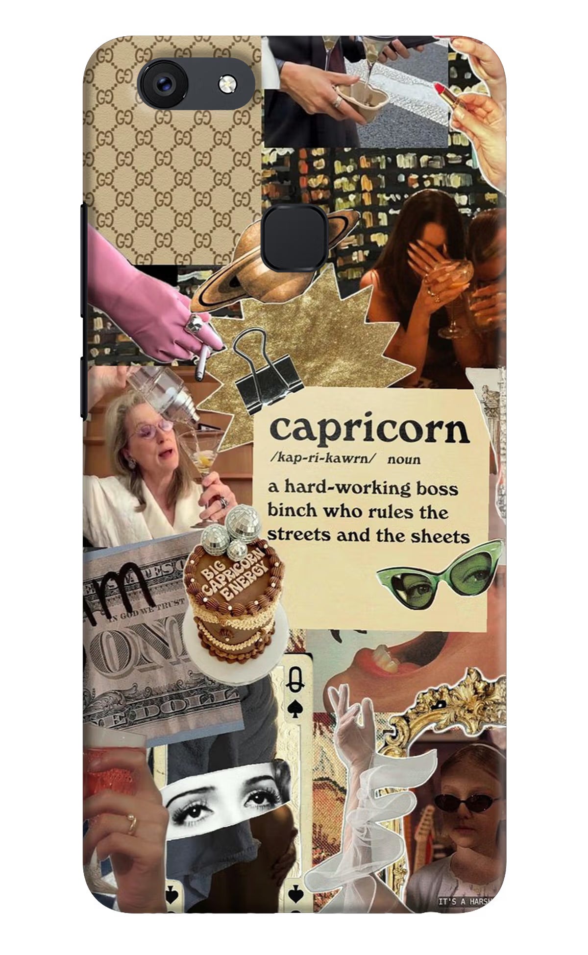 Capricorn Zodiac Vivo V7 plus Hard Case Back Cover by Casekaro