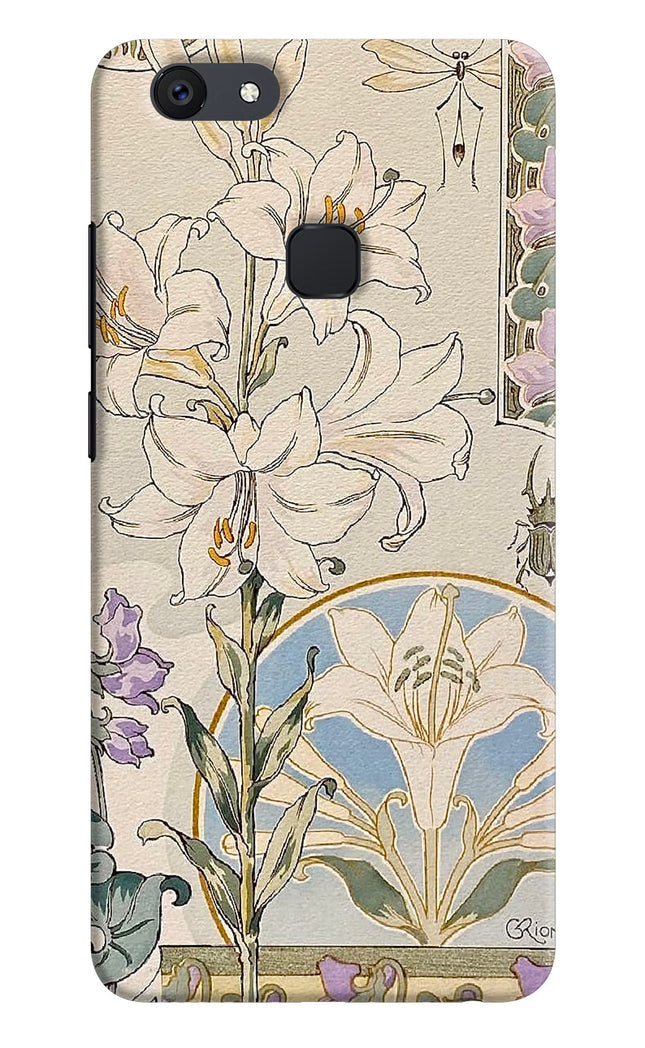 White Lily Vivo V7 plus Hard Case Back Cover by Casekaro