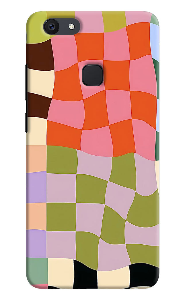 Wavy Grid Vivo V7 plus Hard Case Back Cover by Casekaro