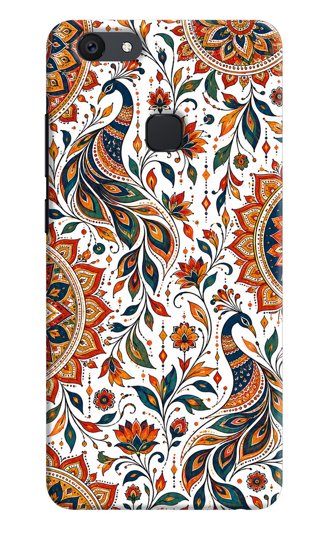 White Mayura Vivo V7 plus Hard Case Back Cover by Casekaro
