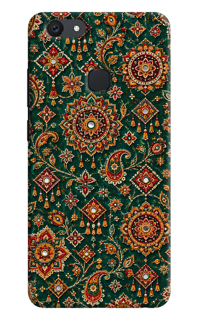 Green Pataka Vivo V7 plus Hard Case Back Cover by Casekaro