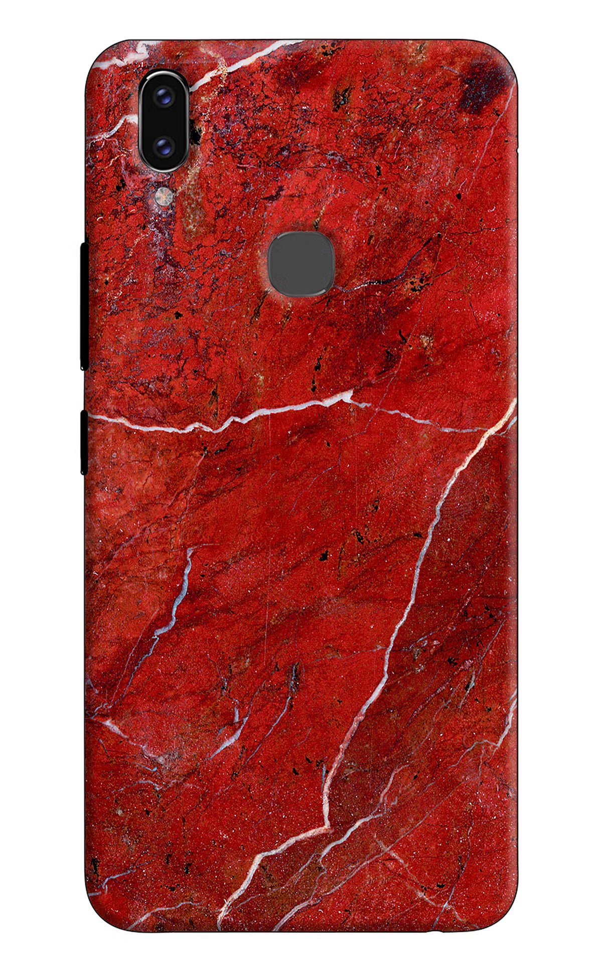 Red Marble Design Vivo V9/V9 Pro/V9 Youth Hard Case Back Cover by Casekaro