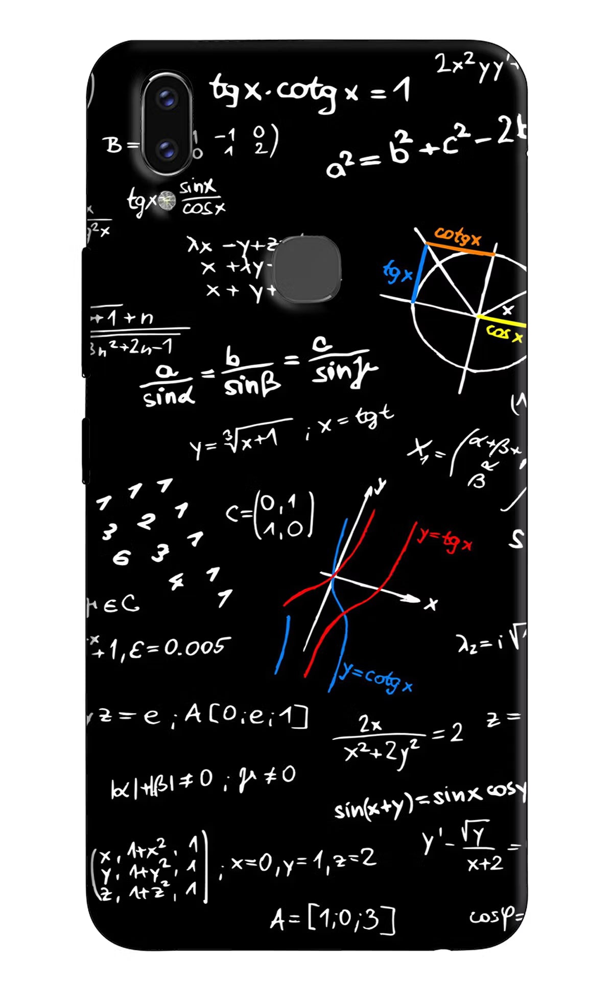 Mathematics Formula Vivo V9/V9 Pro/V9 Youth Hard Case Back Cover by Casekaro