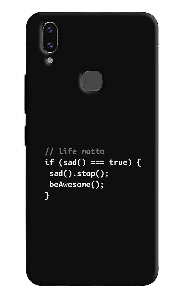 Life Motto Code Vivo V9/V9 Pro/V9 Youth Hard Case Back Cover by Casekaro