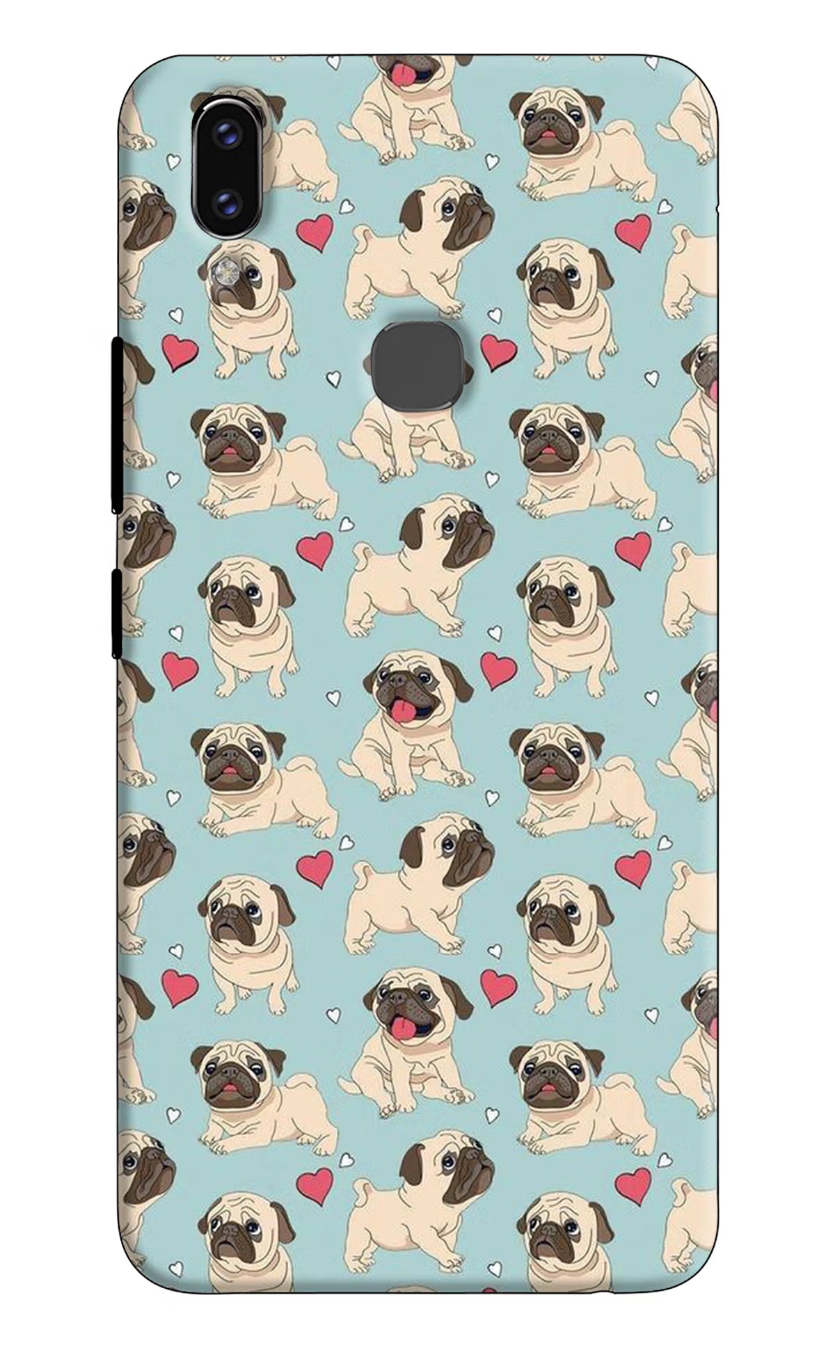 Pug Dog Vivo V9/V9 Pro/V9 Youth Hard Case Back Cover by Casekaro
