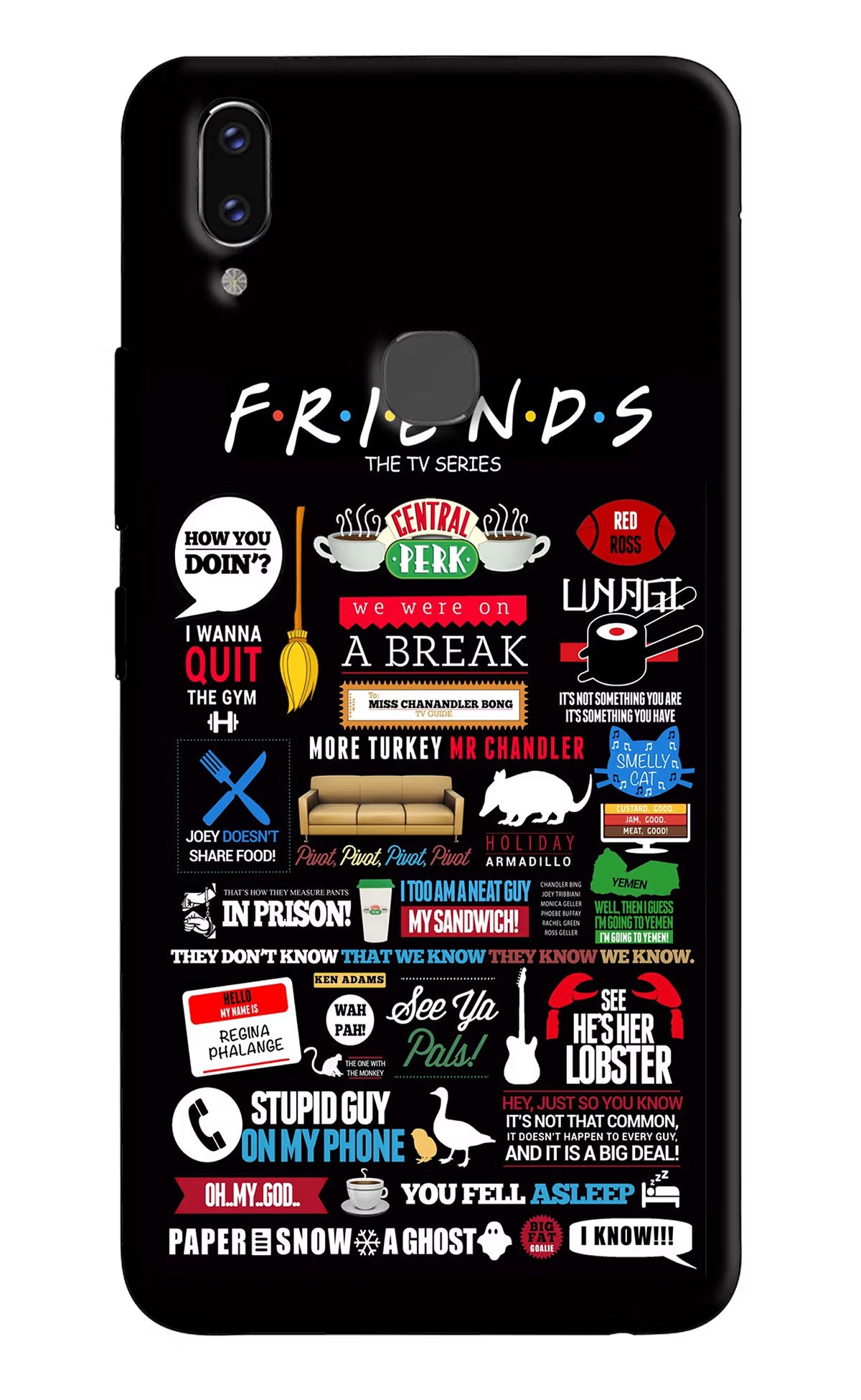 FRIENDS Vivo V9/V9 Pro/V9 Youth Hard Case Back Cover by Casekaro