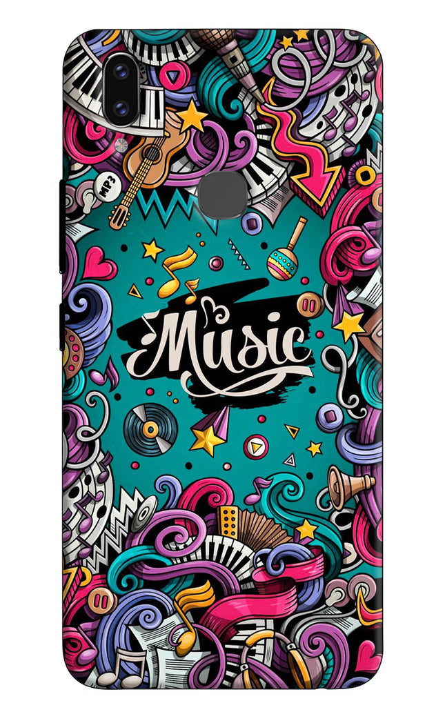 Music Graffiti Vivo V9/V9 Pro/V9 Youth Hard Case Back Cover by Casekaro
