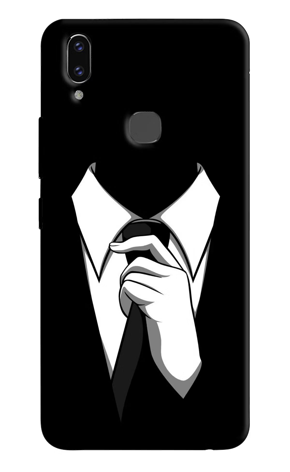 Black Tie Vivo V9/V9 Pro/V9 Youth Hard Case Back Cover by Casekaro