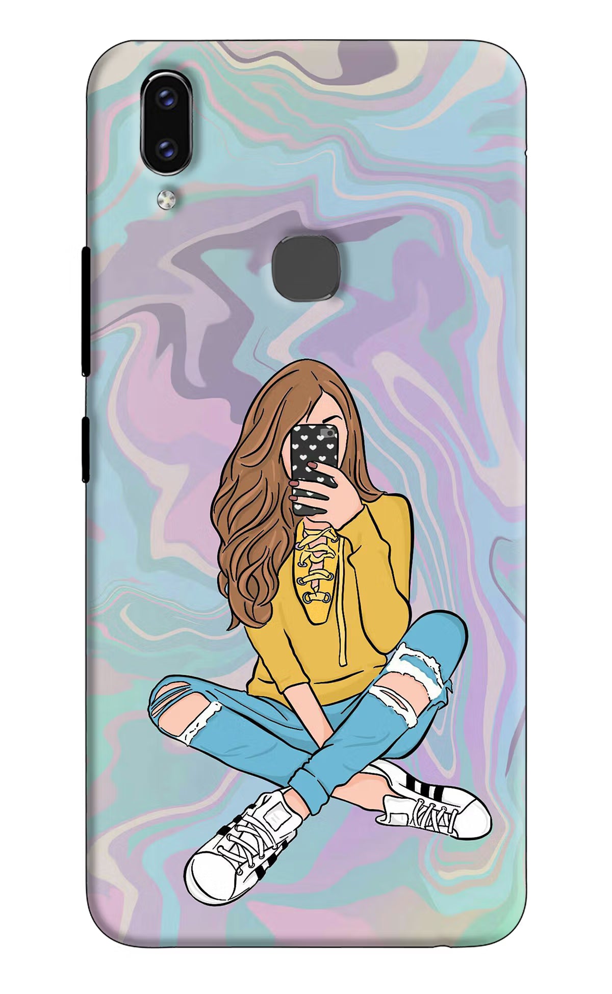Selfie Girl Vivo V9/V9 Pro/V9 Youth Hard Case Back Cover by Casekaro