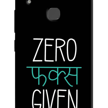 Zero Fucks Given Vivo V9/V9 Pro/V9 Youth Hard Case Back Cover by Casekaro