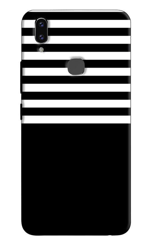 Black and White Print Vivo V9/V9 Pro/V9 Youth Hard Case Back Cover by Casekaro