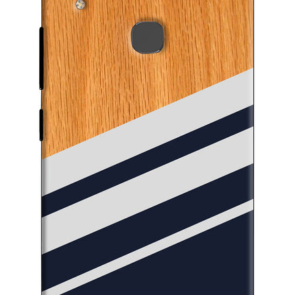 Blue and white wooden Vivo V9/V9 Pro/V9 Youth Hard Case Back Cover by Casekaro