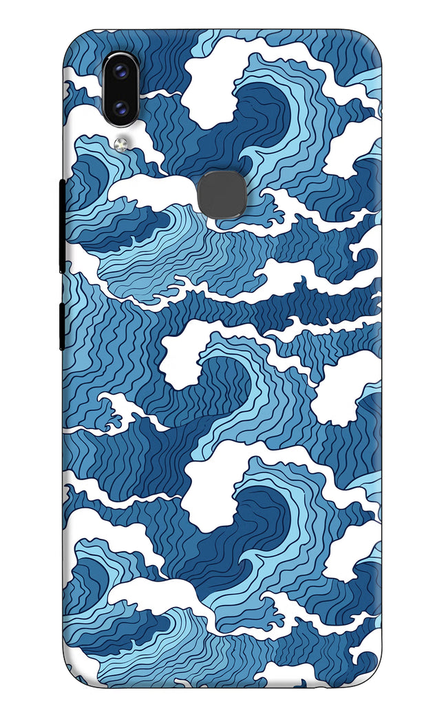 Blue Waves Vivo V9/V9 Pro/V9 Youth Hard Case Back Cover by Casekaro