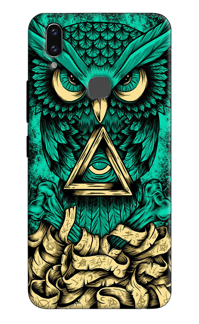 Green Owl Vivo V9/V9 Pro/V9 Youth Hard Case Back Cover by Casekaro
