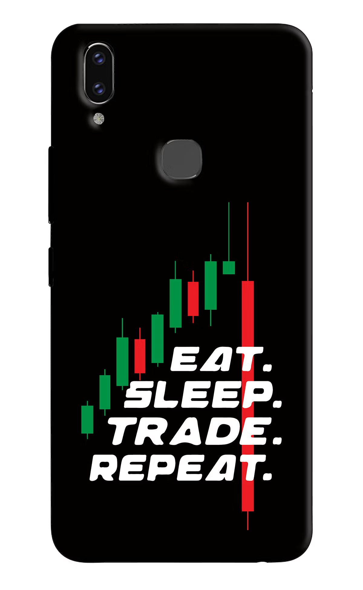 Eat Sleep Trade Repeat Vivo V9/V9 Pro/V9 Youth Hard Case Back Cover by Casekaro