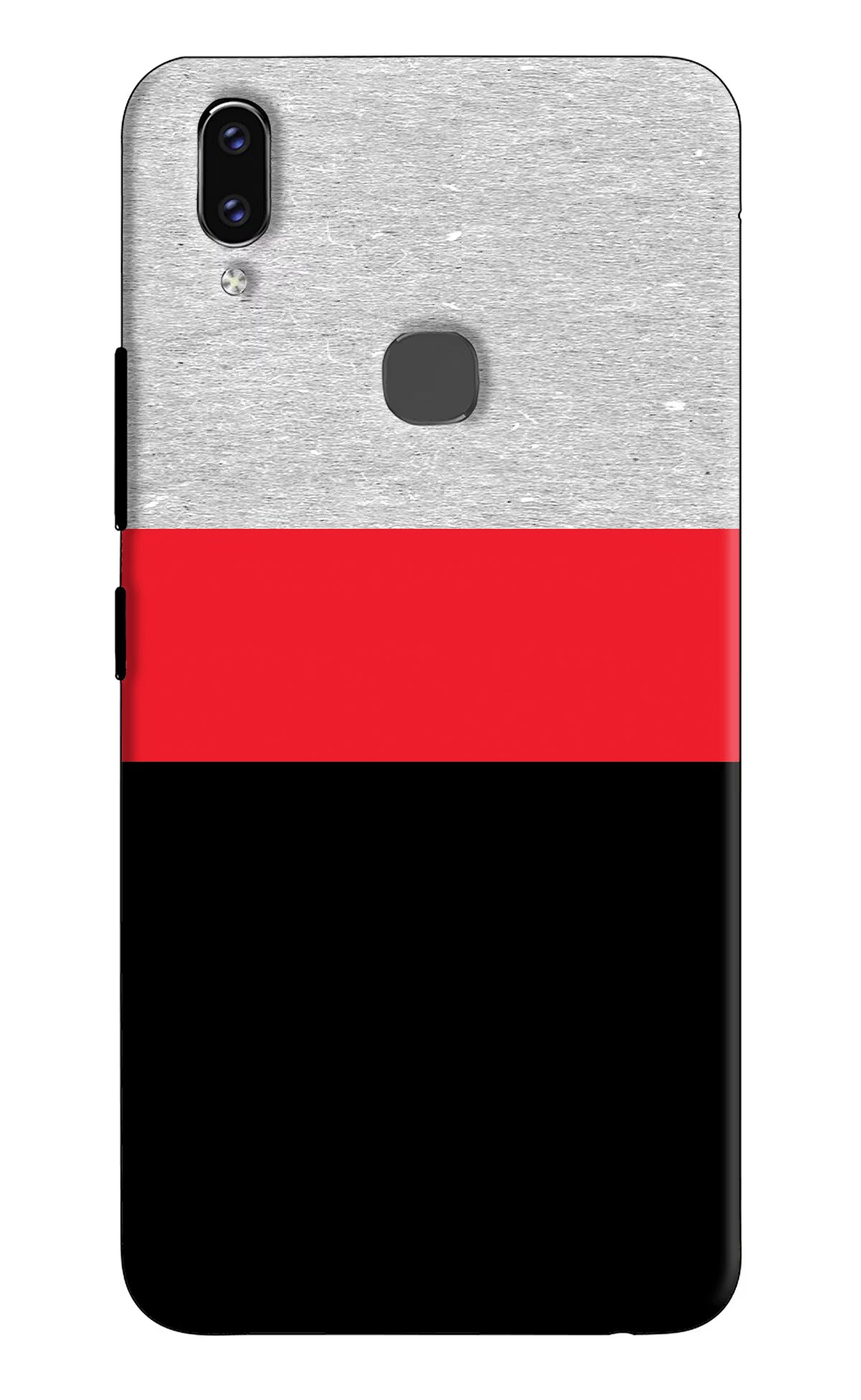Tri Color Pattern Vivo V9/V9 Pro/V9 Youth Hard Case Back Cover by Casekaro