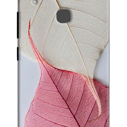 White Pink Leaf Vivo V9/V9 Pro/V9 Youth Hard Case Back Cover by Casekaro