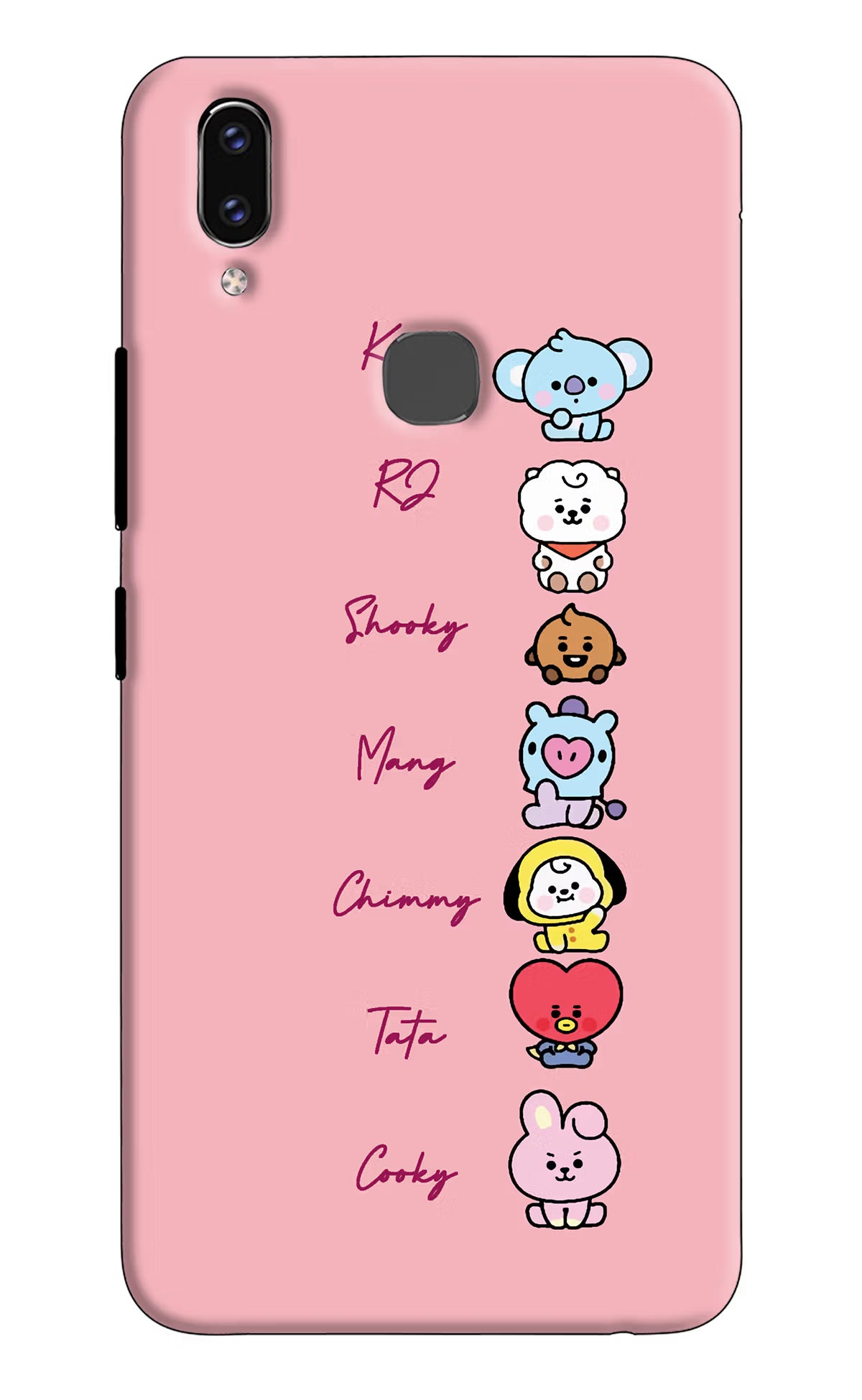 BTS names Vivo V9/V9 Pro/V9 Youth Hard Case Back Cover by Casekaro