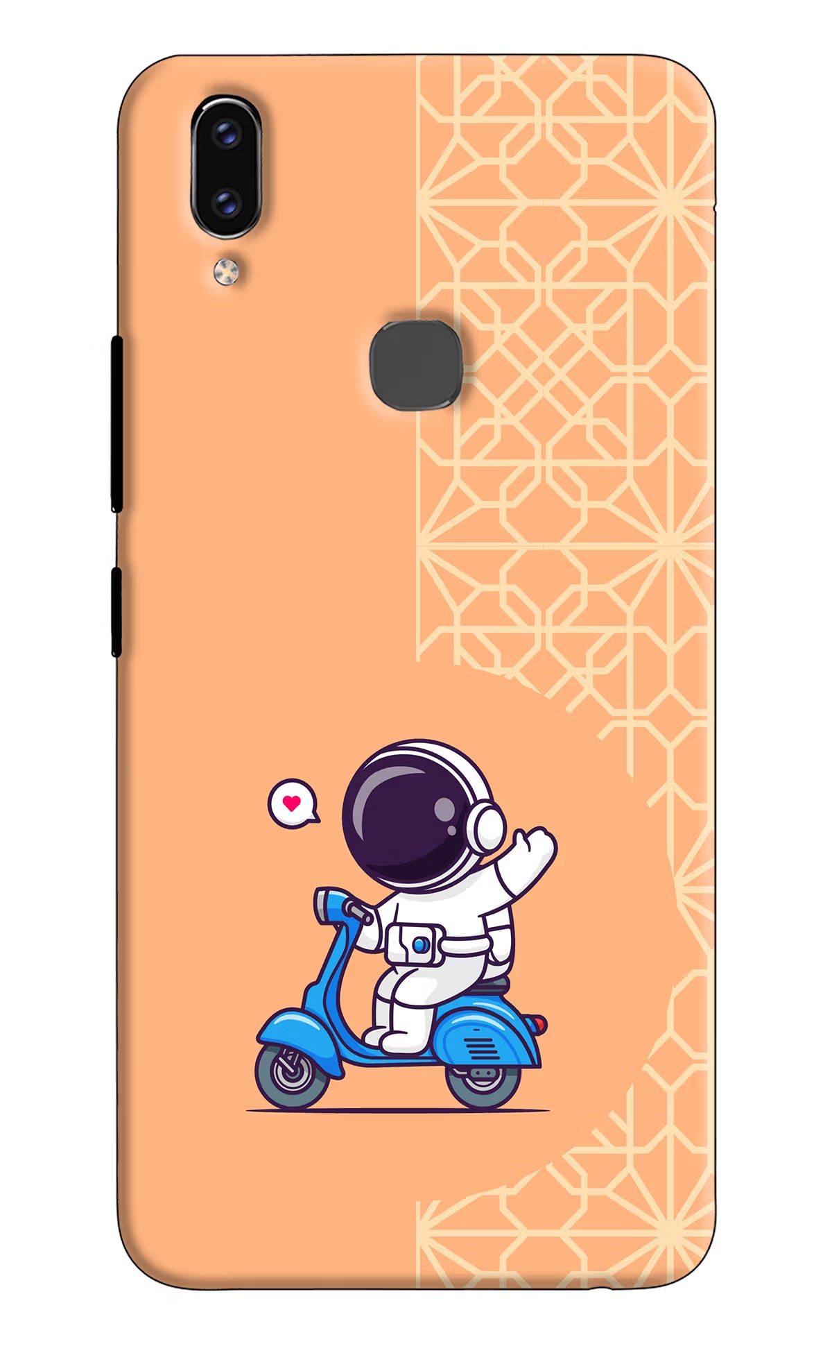 Cute Astronaut Riding Vivo V9/V9 Pro/V9 Youth Hard Case Back Cover by Casekaro