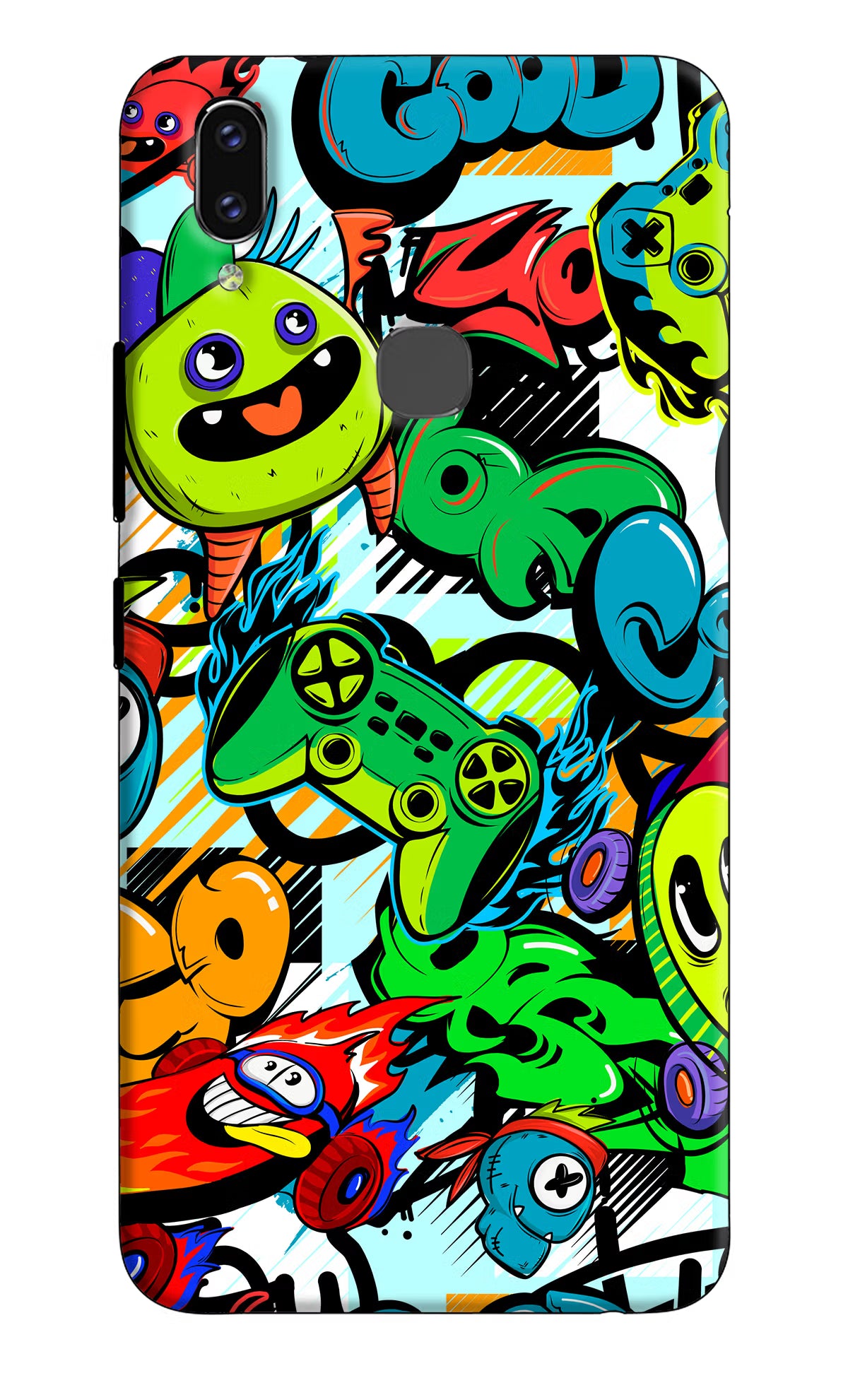Game Doodle Vivo V9/V9 Pro/V9 Youth Hard Case Back Cover by Casekaro