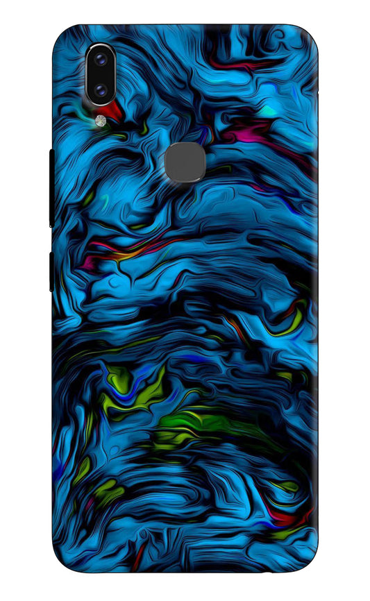 Dark Blue Abstract Vivo V9/V9 Pro/V9 Youth Hard Case Back Cover by Casekaro