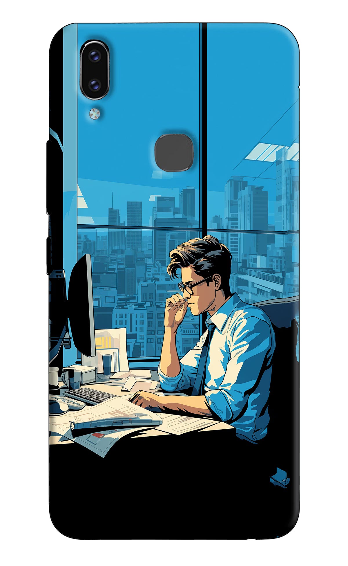 Focused Hustler (AI Generated) Vivo V9/V9 Pro/V9 Youth Hard Case Back Cover by Casekaro