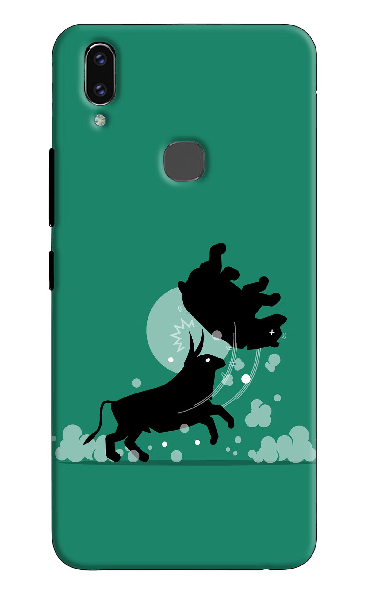 Bull Conqueror Vivo V9/V9 Pro/V9 Youth Hard Case Back Cover by Casekaro