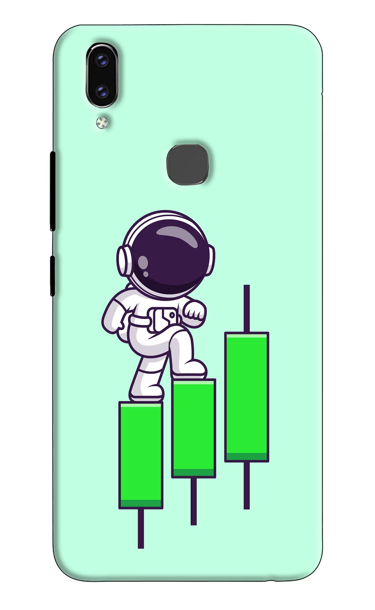 Astronaut Trader Vivo V9/V9 Pro/V9 Youth Hard Case Back Cover by Casekaro