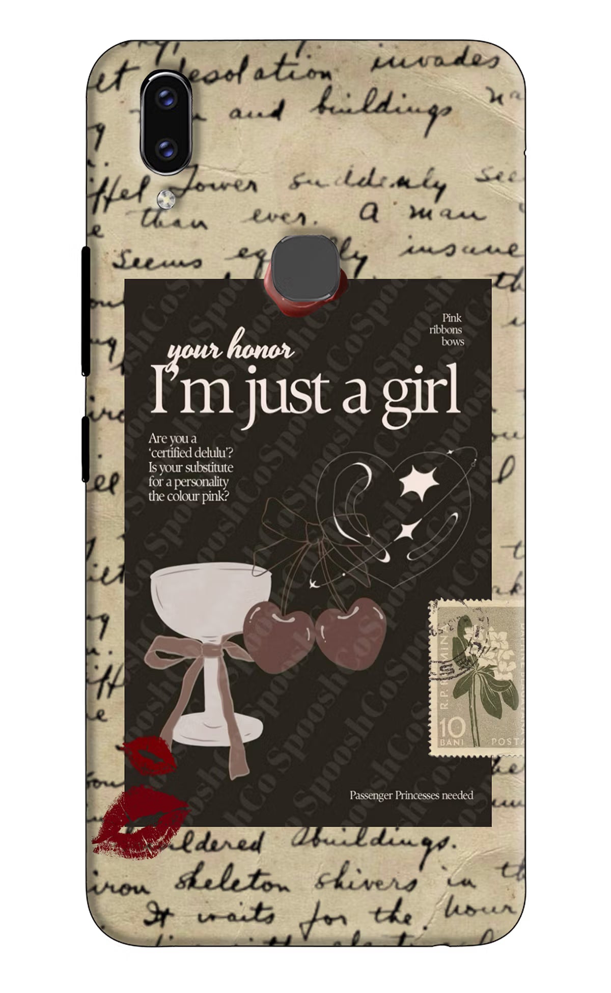 I am just a girl Vivo V9/V9 Pro/V9 Youth Hard Case Back Cover by Casekaro
