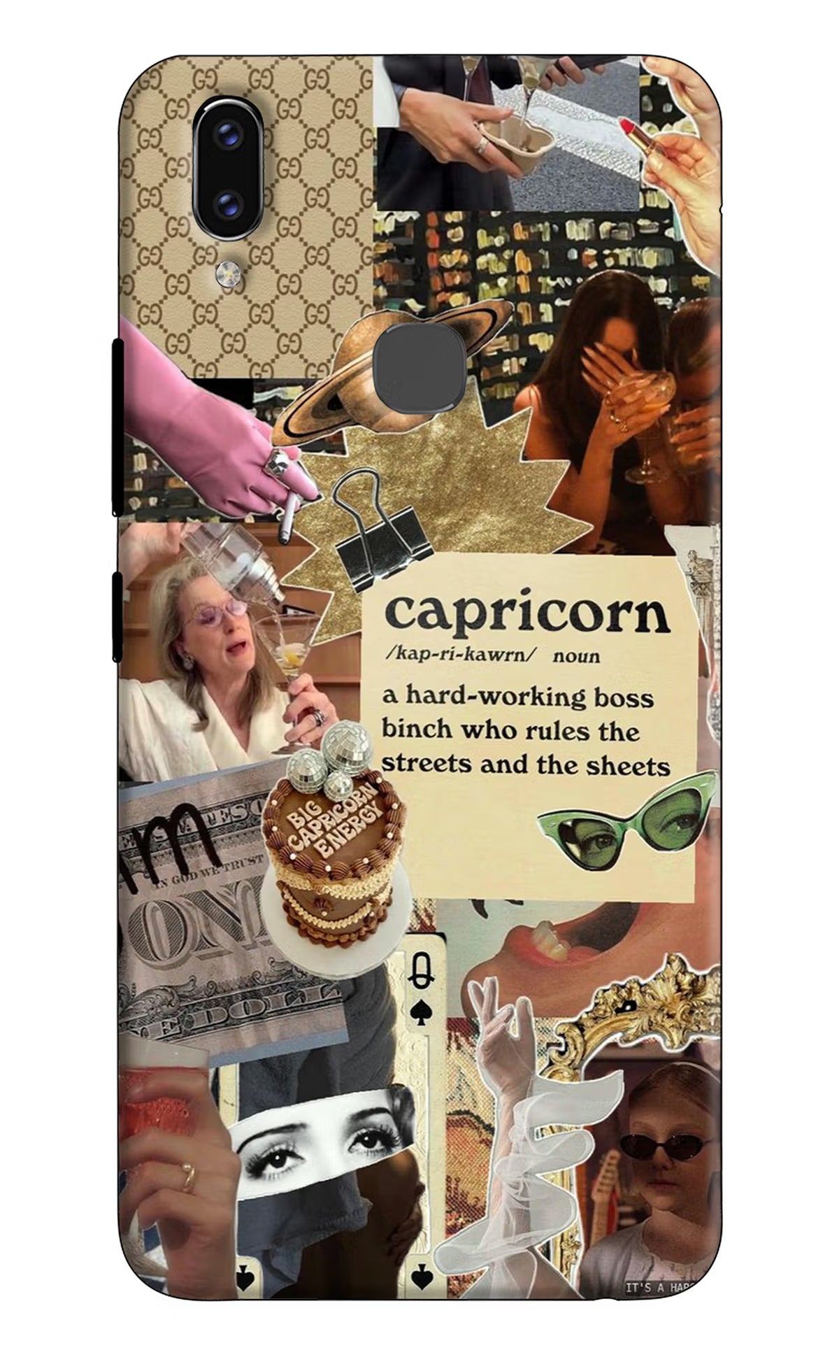 Capricorn Zodiac Vivo V9/V9 Pro/V9 Youth Hard Case Back Cover by Casekaro