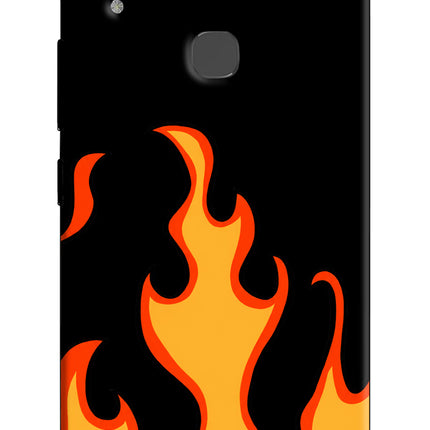 Fired Up – Black Vivo V9/V9 Pro/V9 Youth Hard Case Back Cover by Casekaro